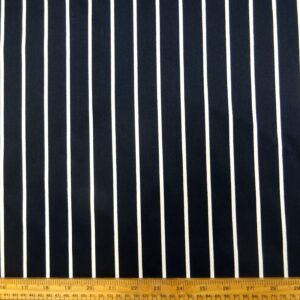 Canvas Fabric Cotton Butchers Stripe Navy White
