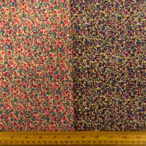 Corduroy Fabric Skinny Rib Little Lobelia Floral