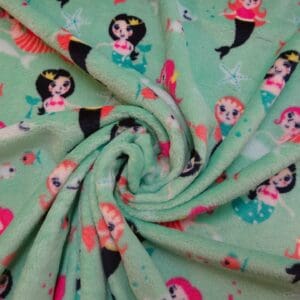Fleece Fabric Soft Huggable Molly Mermaid Jade
