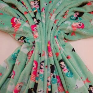 Fleece Fabric Soft Huggable Molly Mermaid Jade