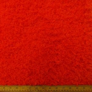 Faux Fur Fabric Scruffy Style Flame Red