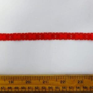 Flat Lace Trimming Australia 1cm Wide Red