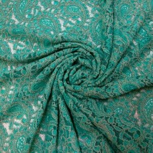 Lace Fabric Tone On Tone Bouclé Teardrop Jade