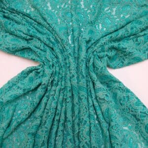 Lace Fabric Tone On Tone Bouclé Teardrop Jade