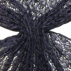 Lace Fabric Tone On Tone Bouclé Teardrop Navy