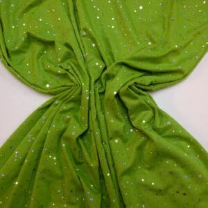 T-Shirting Fabric Disc Sequin Apple Wicked Green