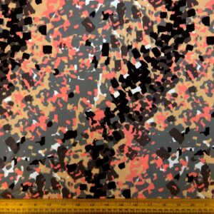 T-Shirting Fabric Spanish Coral Beige Black