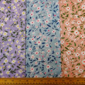 Viscose Fabric Floral Daisy Invasion