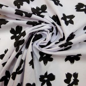 Polyester Cotton Fabric Forget Me Knot Black