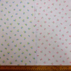 Polyester Cotton Fabric Floral Tipsey Tulips