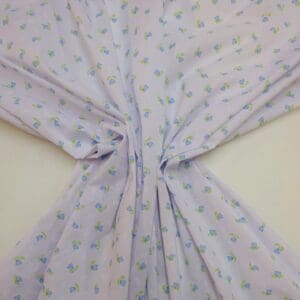 Polyester Cotton Fabric Floral Tipsey Tulips Blue