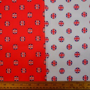 Polyester Cotton Fabric The Jack Rounds Flag Print