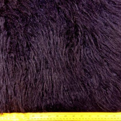 Faux Fur Fabric Super Thick Long Hair Blackberry