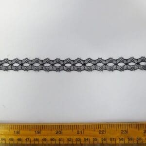 Black Lace Trimming 1.5cm Wide Gothic Code Jam