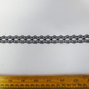 Black Lace Trimming 1.5cm Wide Gothic Code Jam