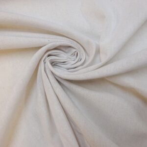 Faux Linen Fabric Coarse Flax Weave White