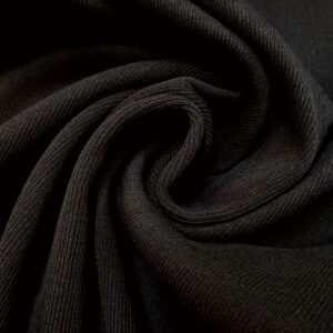 Ribbing Fabric Tubular Black