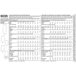 Simplicity Sewing Pattern 8699
