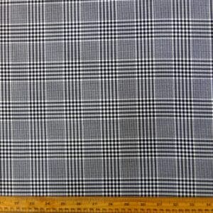 Suiting Fabric Chelsea Checks Black White