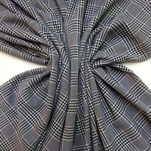 Suiting Fabric Chelsea Checks Black White