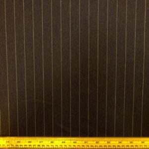 Suiting Fabric 2cm Beige Pin Stripe On Brown