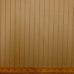 Suiting Fabric 2cm Brown Pin Stripe On Camel