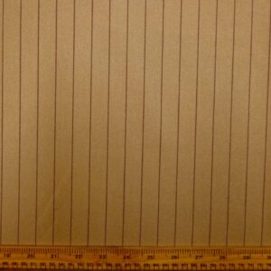 Suiting Fabric 2cm Brown Pin Stripe On Camel