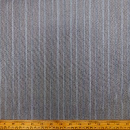 Suiting Fabric Pin Stripe Funky Mid Grey Blue