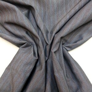 Suiting Fabric Pin Stripe Funky Mid Grey Blue