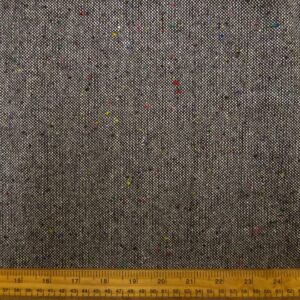 Suiting Fabric English Tweed Classic Black White