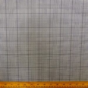 Suiting Fabric Panama Prince Of Wales Classic Check Black White