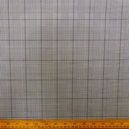 Suiting Fabric Panama Prince Of Wales Classic Check Black White