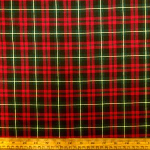 Suiting Fabric Tartan Glasgow Red