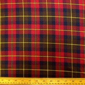 Suiting Fabric Tartan Loch Ness Red