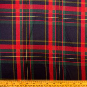 Suiting Fabric Tartan Edinburgh Navy