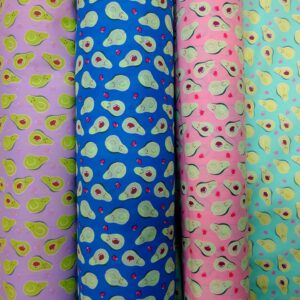 Polyester Cotton Fabric Avocado Toast Lime