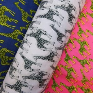 Polyester Cotton Fabric Funky Giraffe