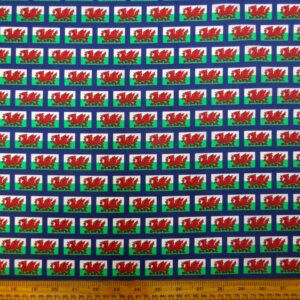 Polyester Cotton Fabric Welsh Dragon Flags