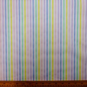Polyester Cotton Fabric Skinny Stripe Pastel
