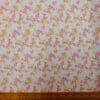 Polyester Cotton Fabric Floral Bobby Bouquet White