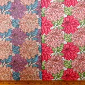 Polyester Cotton Fabric Floral Gladioli