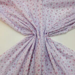 Polyester Cotton Fabric Floral Fiesta Pink