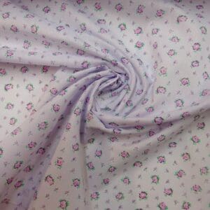 Polyester Cotton Fabric Floral Fiesta Mauve