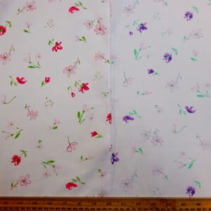 Polyester Cotton Fabric Floral Madeira Rose