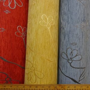 Curtain Fabric Chenille Flax Floral