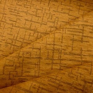 Curtain Fabric Flocked Finish Abstract Sticks Gold/Taupe Tone