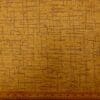 Curtain Fabric Flocked Finish Abstract Sticks Gold/Taupe Tone