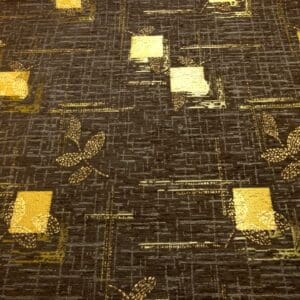Curtain Fabric Chenille Squares Beige/Brown