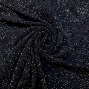 Jersey Fabric Lurex Knit Navy Silver