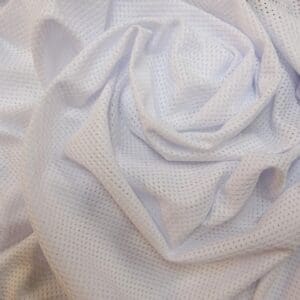 Jersey Fabric Tiny Airtex Holes White